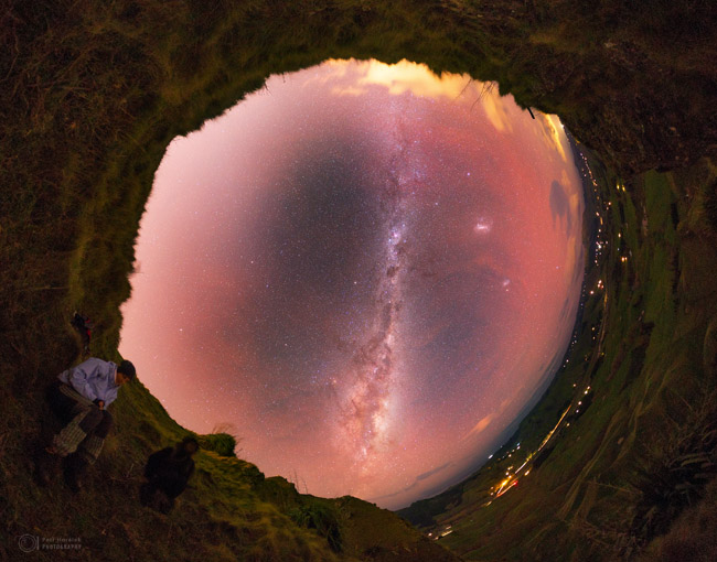 Portál do oblohy nad Novým Zélandem