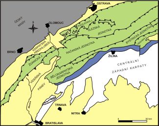 Zjednodušená geologická skica zájmového území