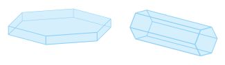  Ledové krystaly (šestiboká destička a sloupek) 